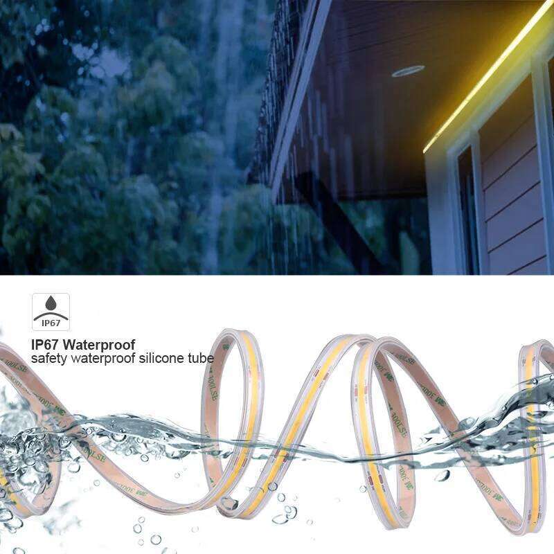 COB LED Strip Light IP67 Waterproof 480 LEDs/m High Density Flexible Tape Ribbon 3000K-6500K RA90 Led Lights DC24V UL Listed Z260206