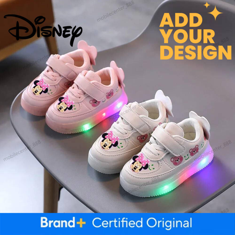 Disney Mickey Mouse Spring Autumn And Winter Children's Lighting Casual Shoes Pu Girls And Boys LED Sneakers Board Shoes - view 7