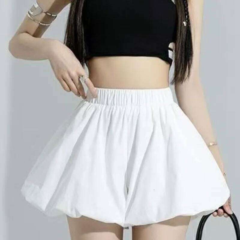 Sweet Girl's Bloomers Casual Matching Elastic High Waist Lady's Pumpkin Y2K Hot Girl Streetwear Korean Chic Puffed Shorts XJ260206