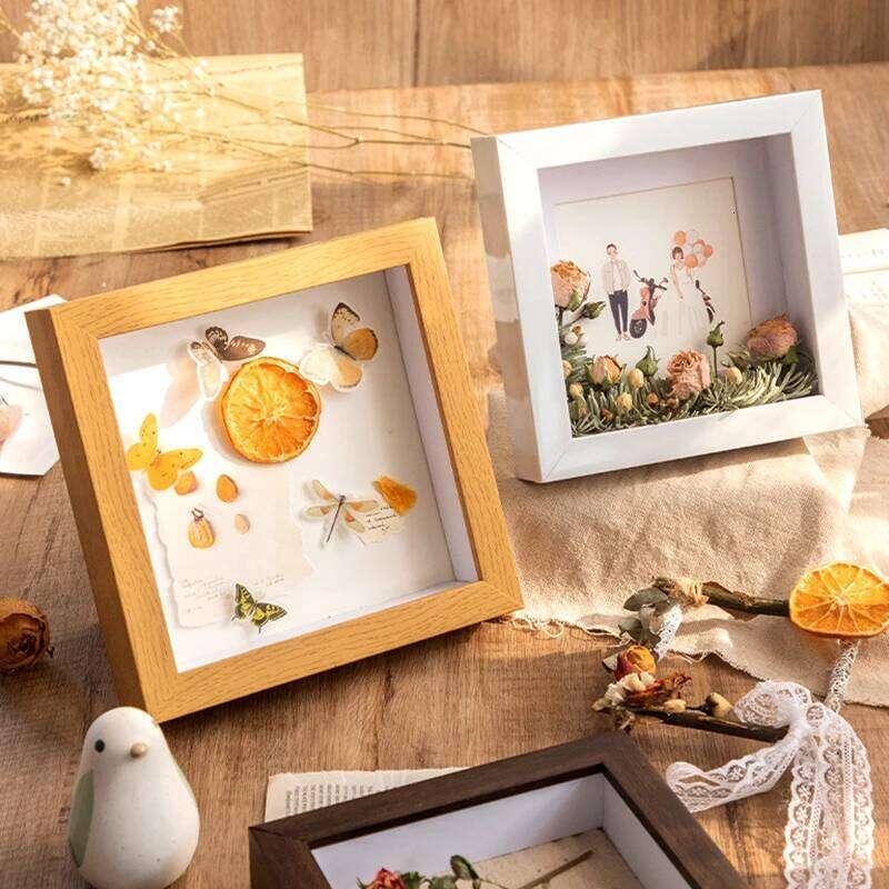 Shadow Box Depth 3cm Wooden For Displaying Three-Dimensional Works Nordic DIY Wood Picture Frame Photo Decor S260205 3 508