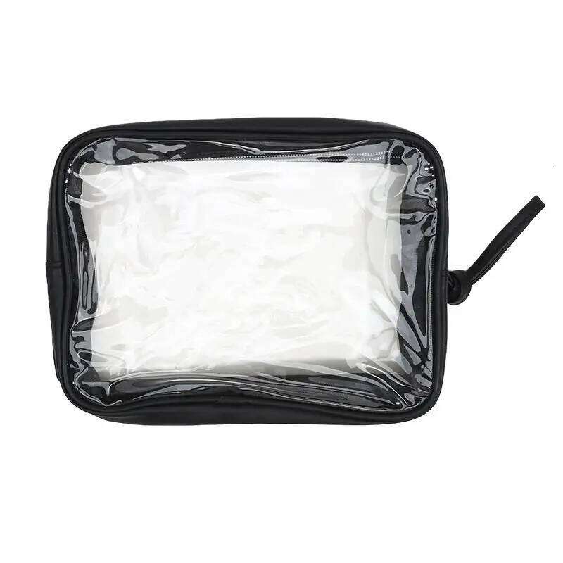 Mesh Transparent Cosmetic Men Women Neceser Makeup Fashion Waterproof PVC Travel Organizer Toiletry Wash Bag Pouch Case Y260206
