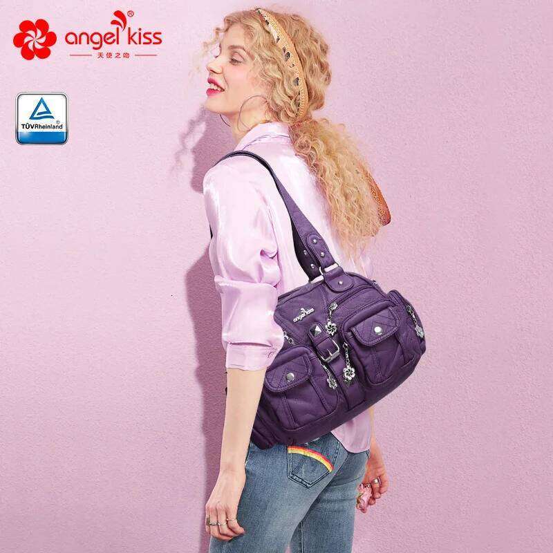 Angelkiss Women Handbags Satchel Top-handle Handbag PU Bag Dumpling Give Gifts Shoulder Bags Phone Money Pack Y260205