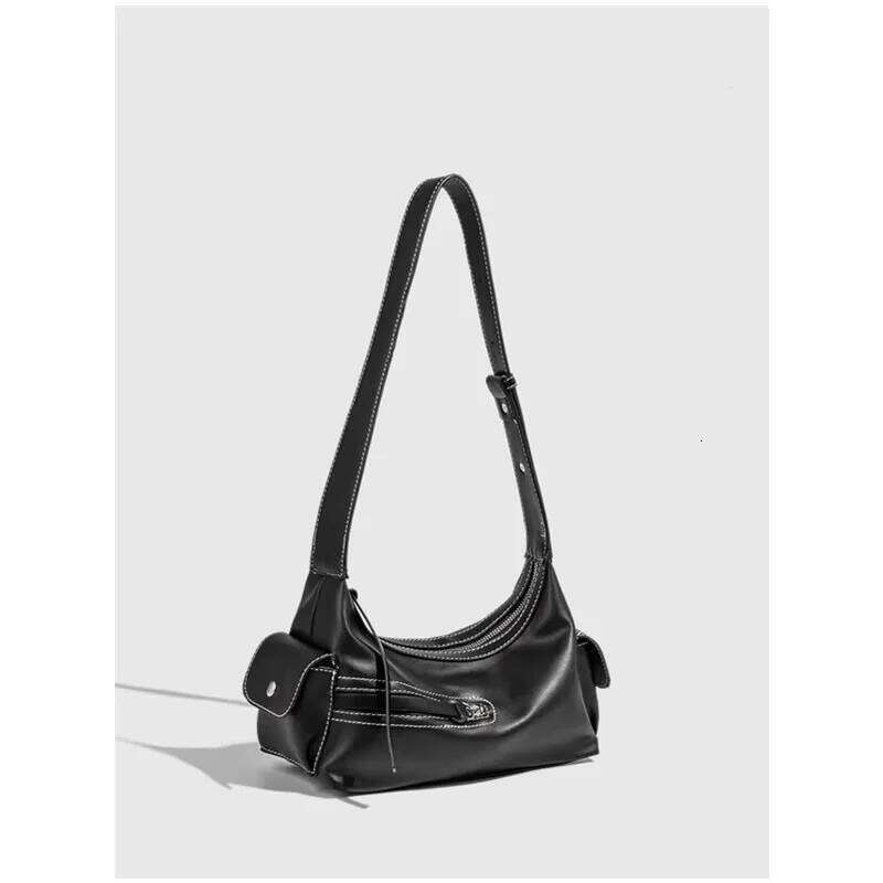 Luxury Underarm Bag Women South Korean Designer Vintage Handbag with Multiple Pockets Large Capacity Fashionable Shoulder Ba Y260205