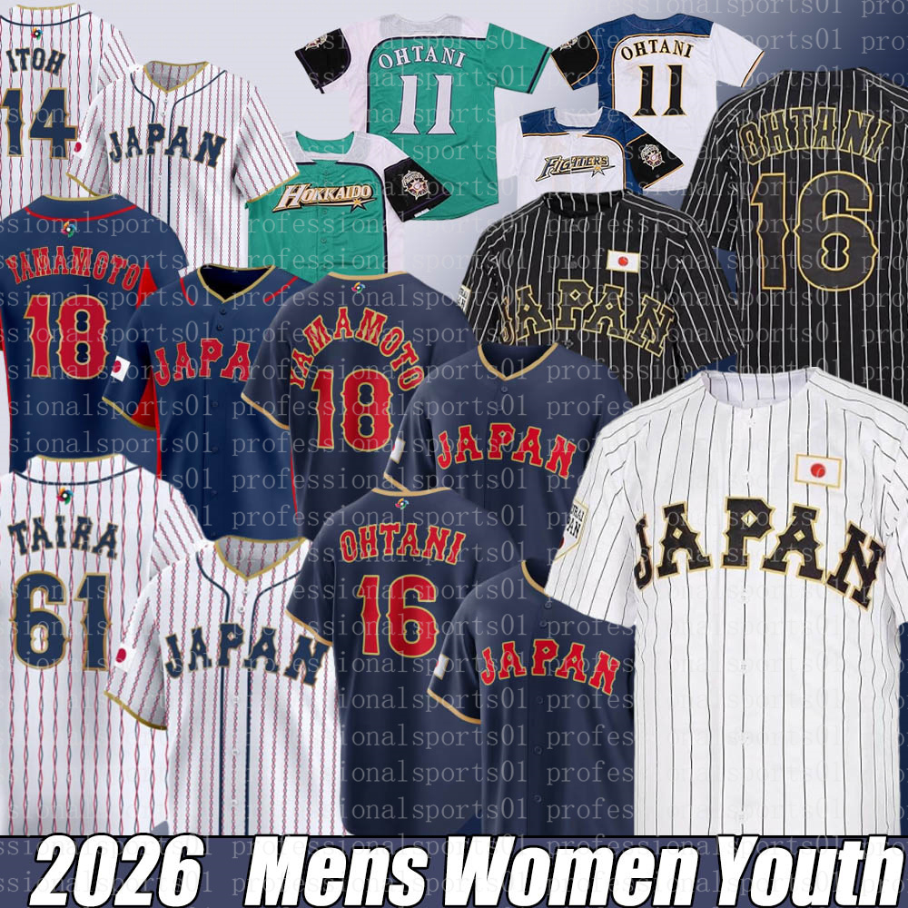 team Japan Baseball Jerseys 2026 #16 Shohei Ohtani # Yoshinobu Yamamoto Imanaga Seiya Suzuki 2026 WBC World Baseball Classic Jersey