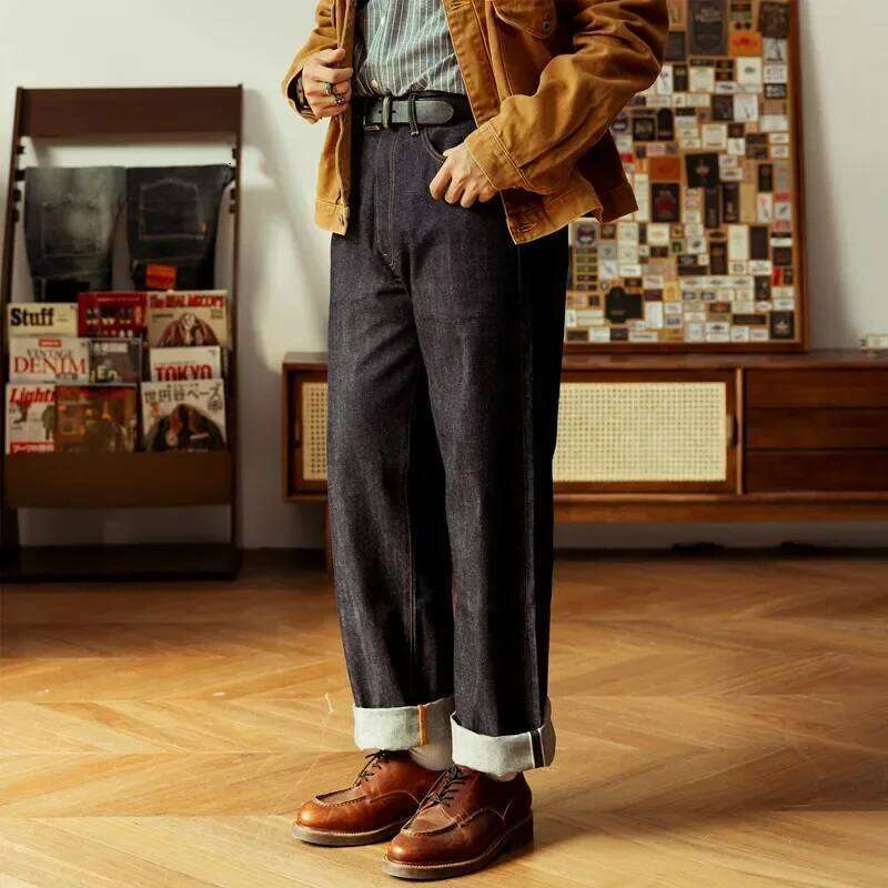 Red Tornado 55501 Relaxed Straight Fit Men's Jeans Raw Selvedge Denim Pants Amekaji X260207