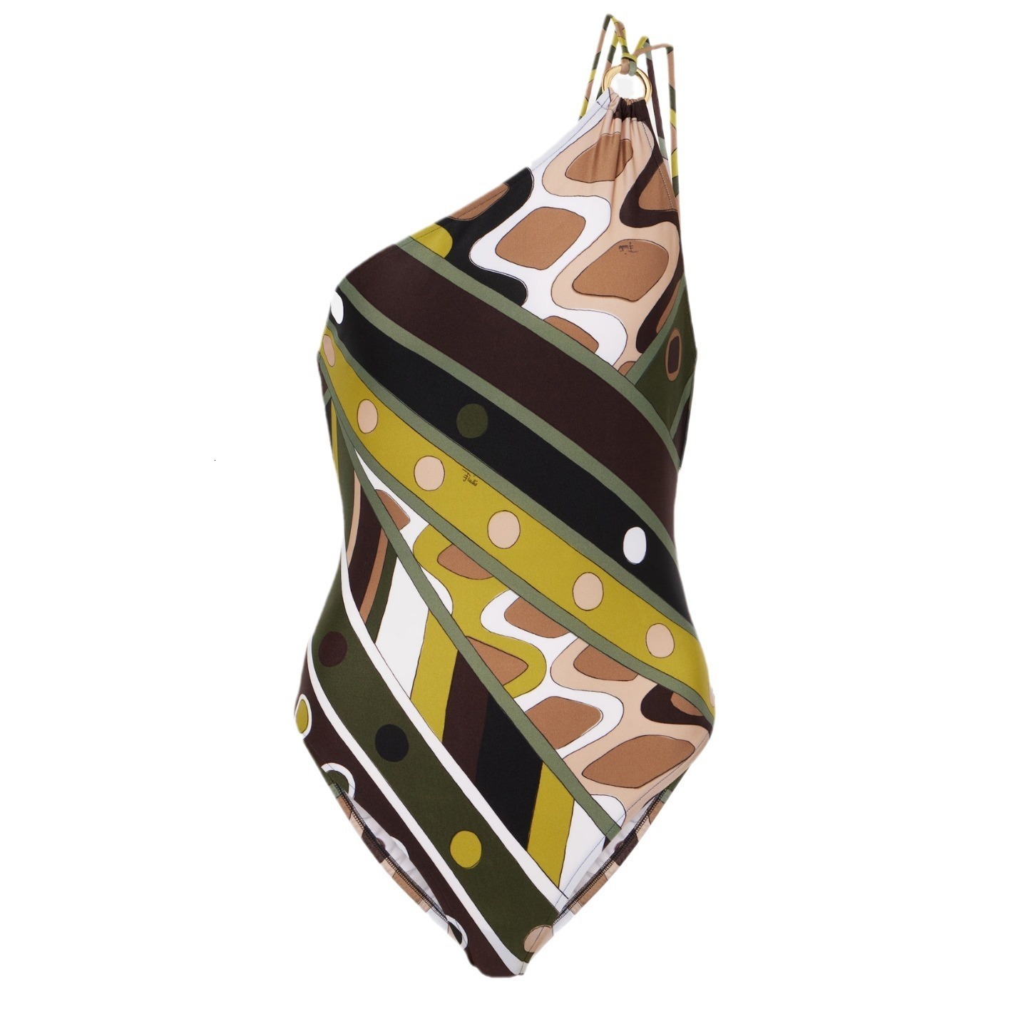 2025 Womens Hollow Out One-piece Swimsuits And Skirt Geometry Print Sexy Bikini Fashion Beach Bathing Suit 250521