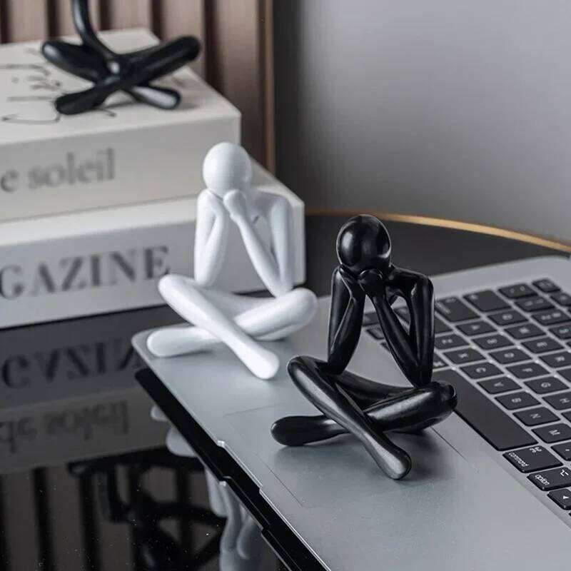 Nordic Light Luxury Style Abstract Figure Thinker Home Decoration Ornaments Sitting Posture Statue Crafts Desktop Decor Artworks S260204 cb8
