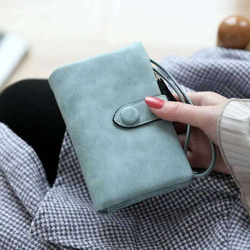 Functional Three Fold Fashionable Women's Bag Multi Card Frosted Short Zero Wallet Y260206