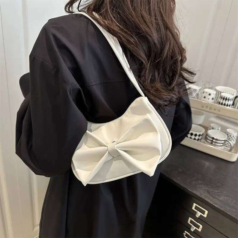 Bow Crossbody New Casual Versatile Beautiful Fashion Women One Shoulder Bag Mobile Phone Coin Purse Pu Leather Handbag 2025 Y260205