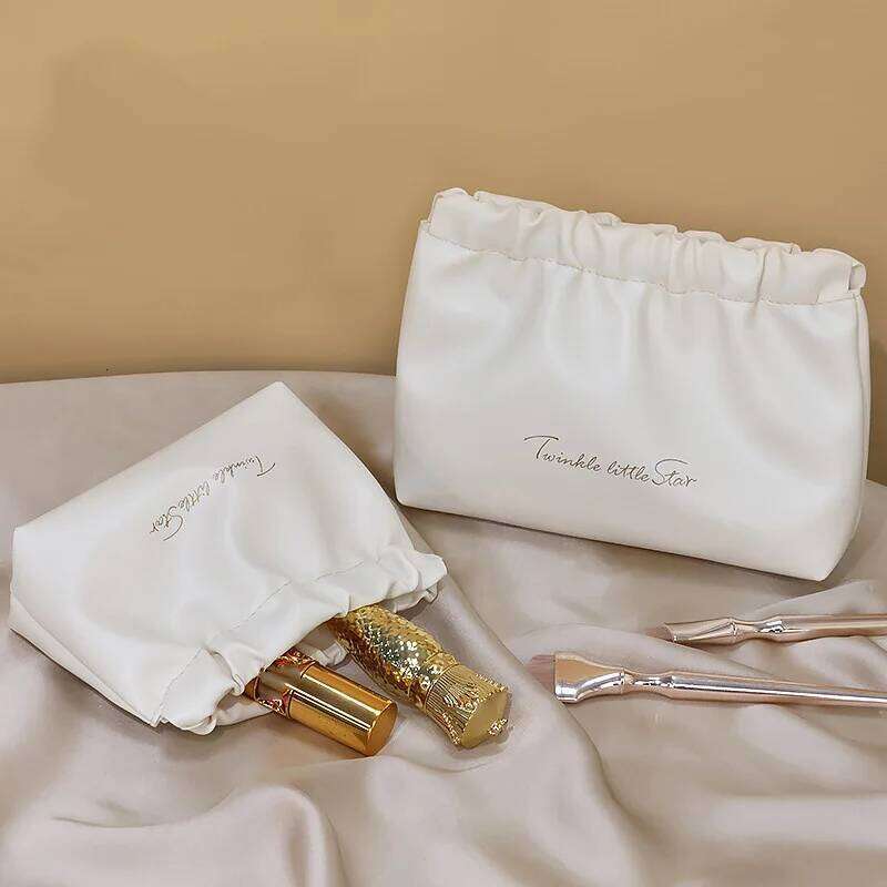 PU Simple Mini Lipstick Makeup Storage Bag Woman Key Jewelry Digital Organizer Portable Pouch Ladies Small Cosmetic Bags Y260206