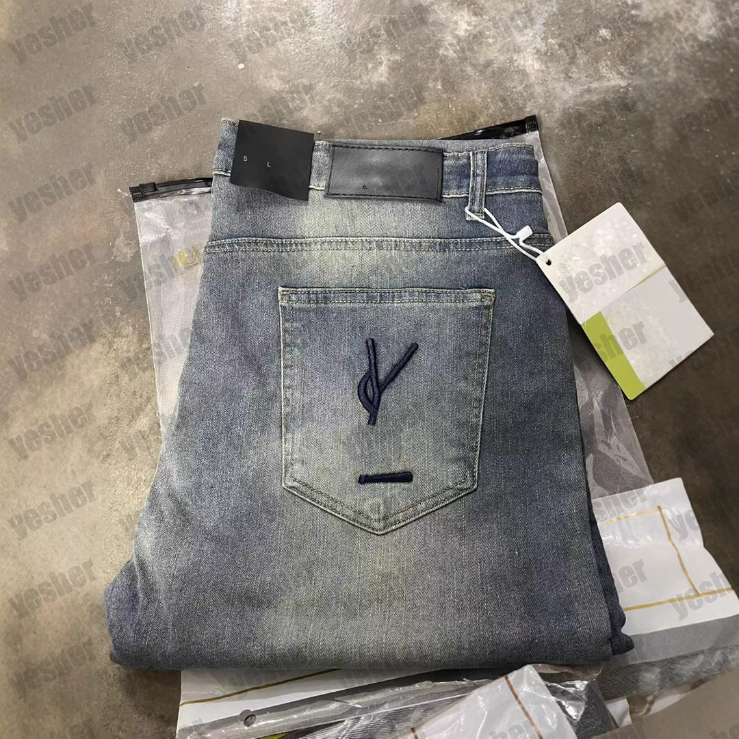 Designer Womens True Jeans Long Trousers Classic Brand Embroidered letter jeans slim fit versatile Coarse Line Super Men Jeans Clothes Pants