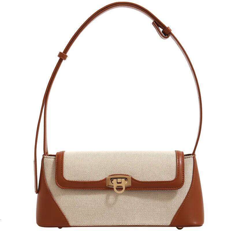 Nichedesign Color Block Bread Underarm Women's Shoulder New 2025 High-End Feel French Light Luxury Crossbody Bag Y260205