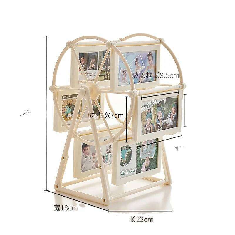 5 Inch Classical Retro 360 Degree Rotation Ferris Wheel Photo Romantic Unassembled DIY Pictures Frame Home Windmill Decor S260205
