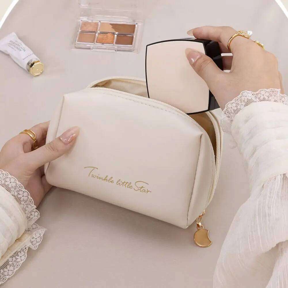Zipper Women Makeup Korean Style Waterproof PU Cosmetic Clutch Mini Lipstick Travel Toiletry Bag Y260206