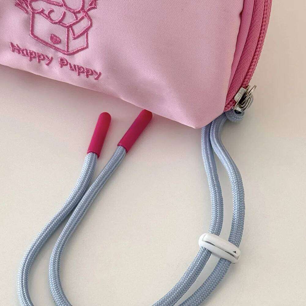 Kawaii Cartoon Dog Women Makeup Cute Cosmetic Lipsticks Storage Pouch Portable Round Travel Make Up Zipper Mini Bag Y260206