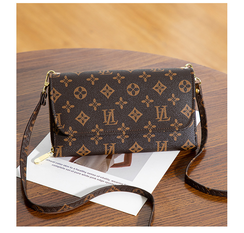 Women'S Handbag Fashion Letter Print Large Capacity Mobile Phone Wrist Bag Shoulder Crossbody Bag