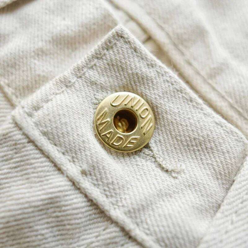 Sauce Zhan Mens Selvedge Denim White Jeans Regular Fit hight rise 14 Oz One Wash X260207