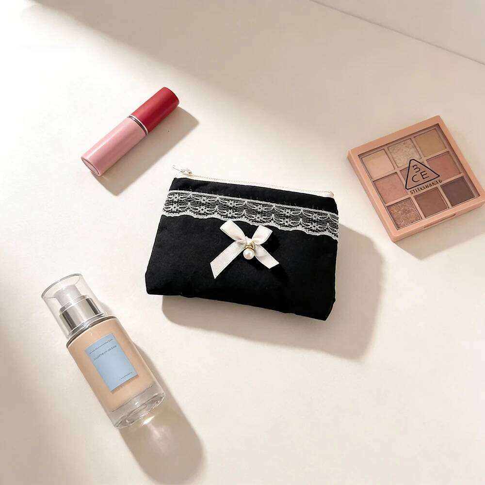 Lace Storage Bags Cute Purses for Woman Lipstick Pouch Makeup Travel Mini Cosmetic Bag Y260206