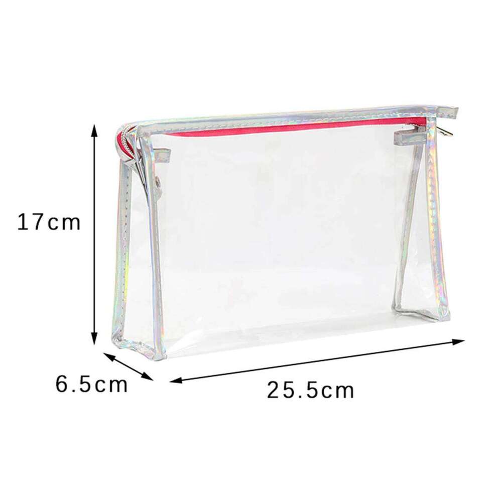 New two-piece waterproof PVC cosmetic Laser fish scale storage and grooming Multi functional women's makeup bag Y260206