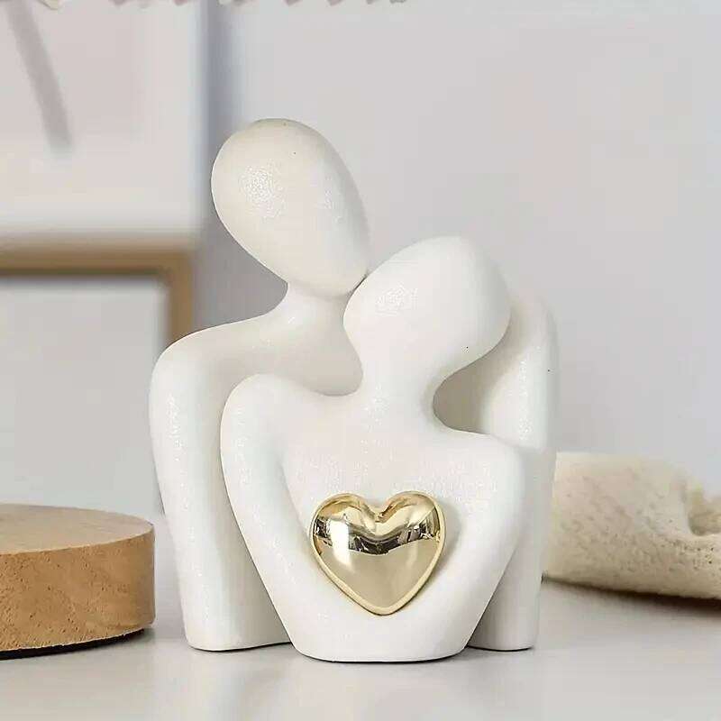 1Pc Romantic Love Embrace Statue Ornament Couple Set Bedroom Interior Decoration Valentine's Day Gift S260204 0de