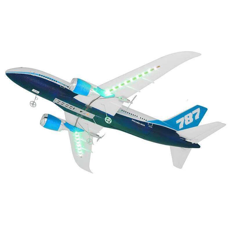 Qf008 Rc Plane Three Channel 787 Remote Control Fixed Wing Foam Glider Passenger Aircraft Model Children'S Toy 26Y0207