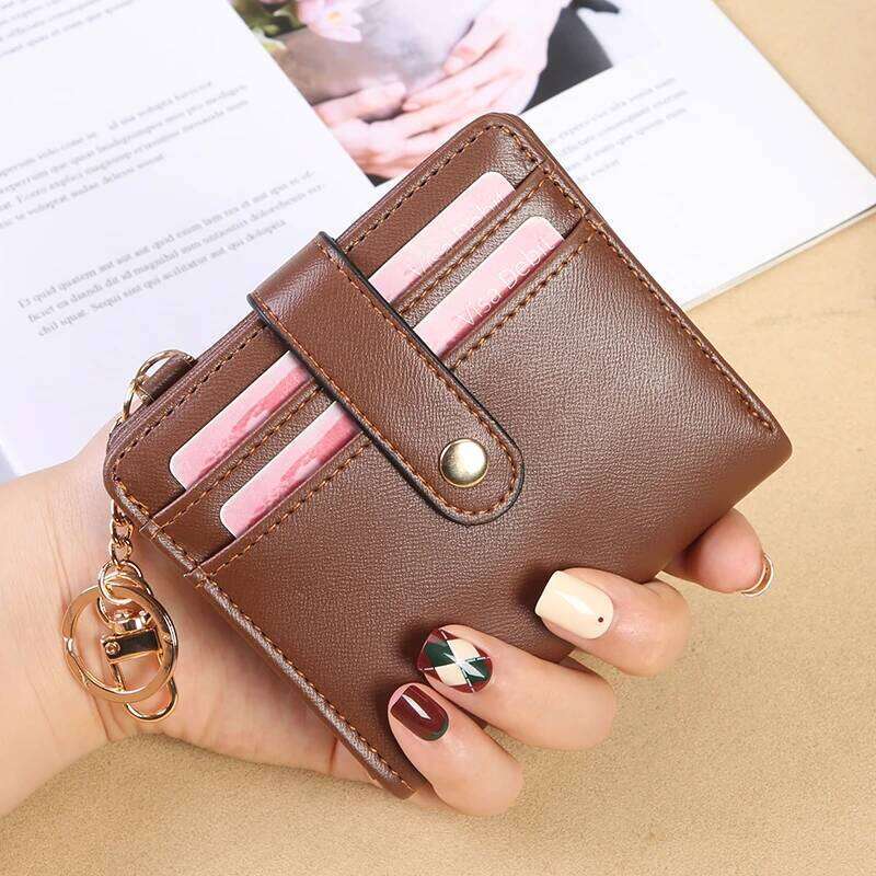 New minimalist women with keychain, multiple slots, zero wallet, mini multifunctional small wallet card bag Y260206
