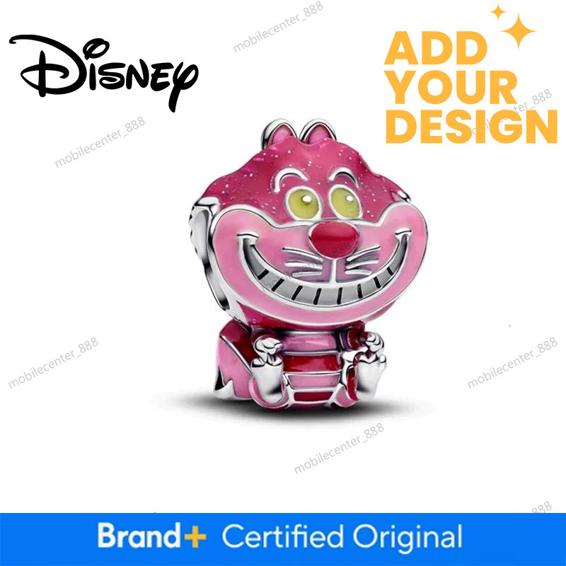 Disney Designer Jewelry 2025 New Disney Alice In Wonderland Cheshire Cat Charm Exquisite Bead Fit Original Silver Bracelet Women Gift DIY Jewelry Luxu - view 3