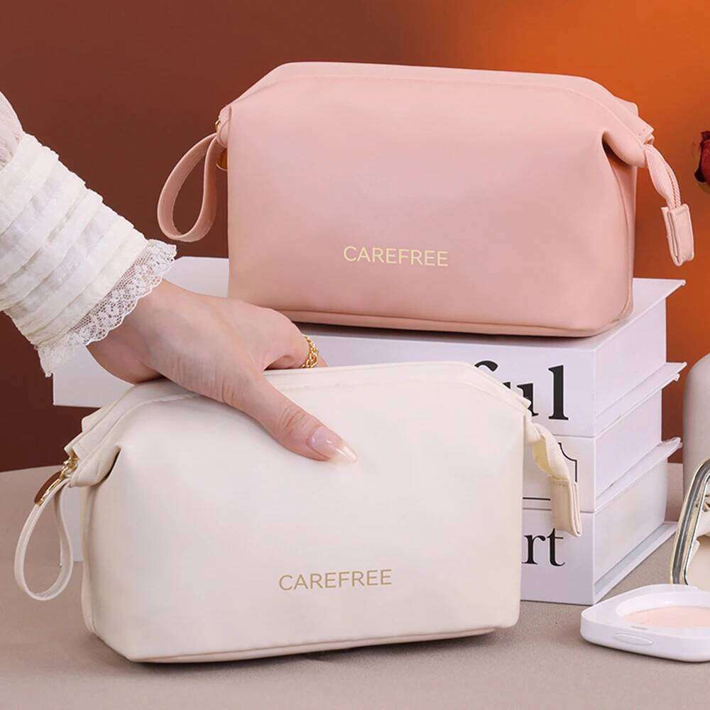 PU Tote Makeup Large Capacity Pouch Travel Toiletry Bag Skincare Organizer Necessaire Women's Cosmetic Bags Y260206