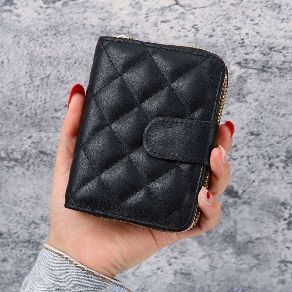 New PU Leather Short Zipper Hasp Large Capacity Slim Small Wallet Card Bag Holder Women Girls Y260206