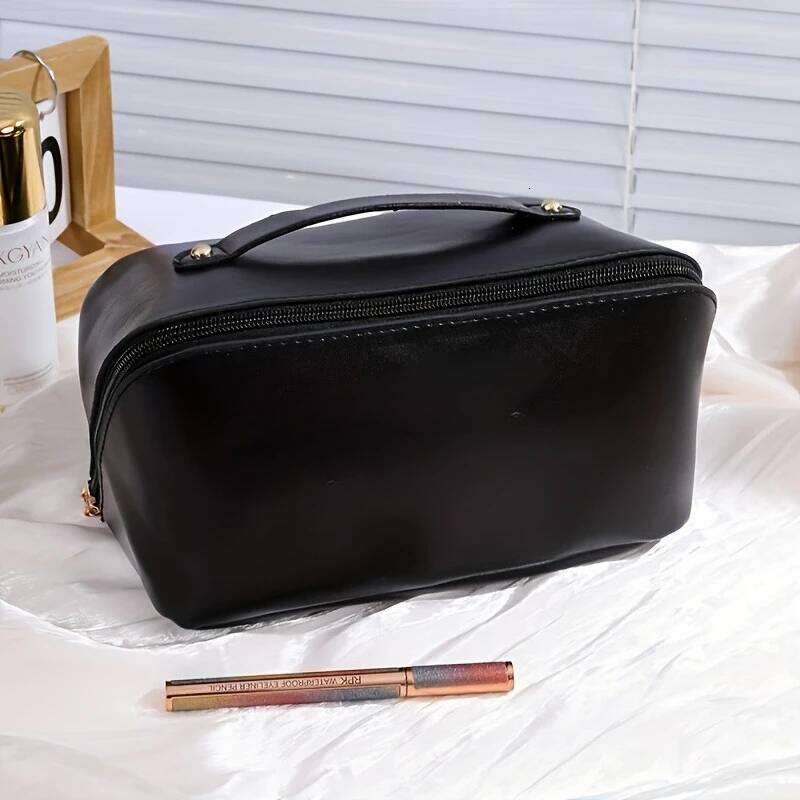 1pc Large Travel Makeup for Women, Big Capacity Toiletry Organizer, Personalized Gift Idea, Multiple Colors, Cosmetic Bag Y260206