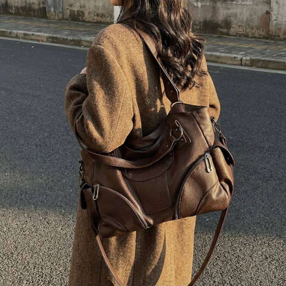 Luxury Business Commuting Large Capacity Tote Hand Soft Pu Leather Shoulder Bags for Women Zipper Women's Handbags Quality Y260204