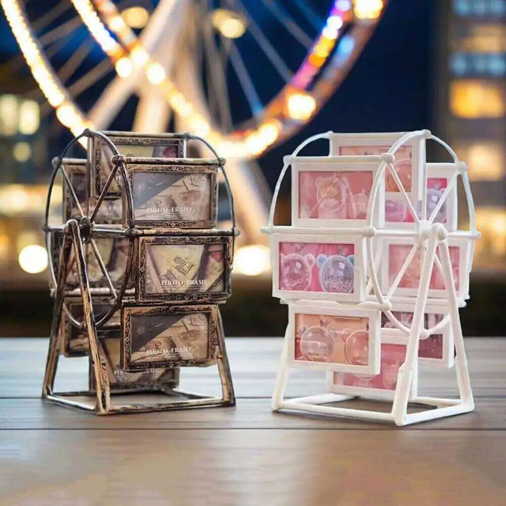 16 Bronze Embossed Picture Ferris Wheel Photo Tabletop Rustic Home Decor Frame Wedding Photos Frames S260205