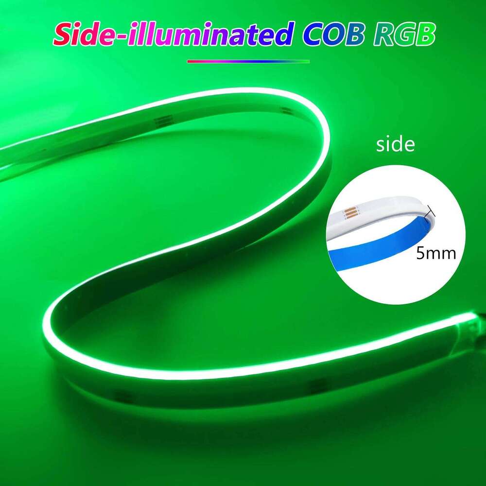 Side-illuminated RGB COB Strip DC 24V 840 LEDs/M High Bright IP20 Dotless Flexible Ribbon Diode Led Light For Home Decor Z260206