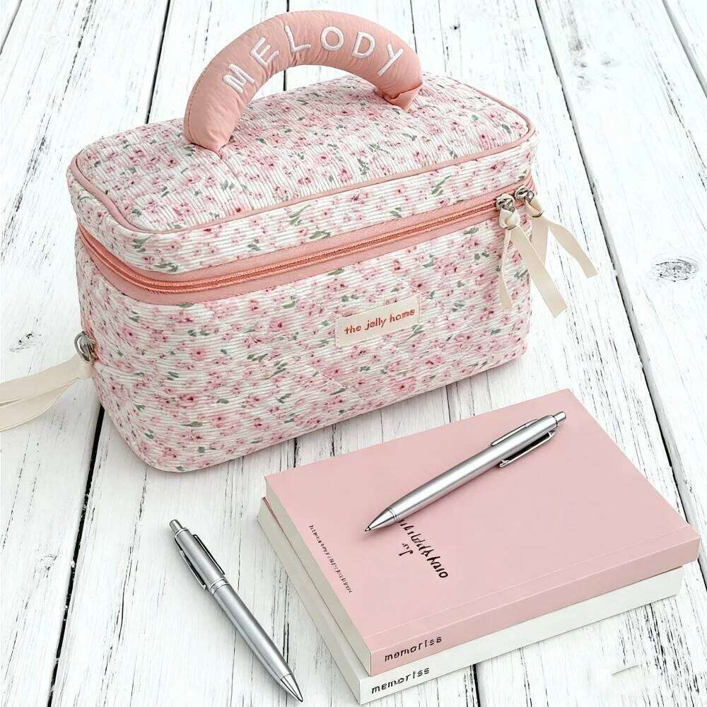 Organizer Cosmetics Pink Gifts for Women Makeup Clutch Vanity Toiletry Bag For Traveling Cosmetic Pouch Large Y260206