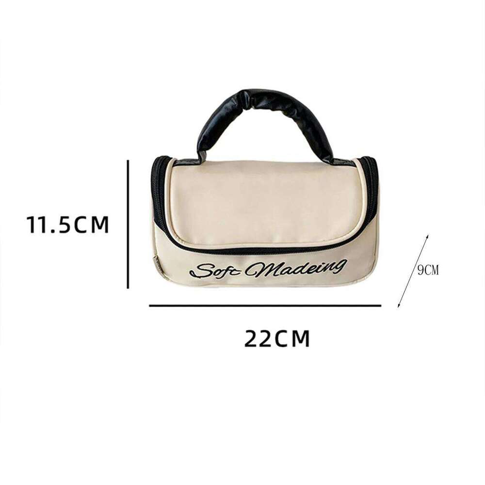 Polyester Bow Handheld Multi functional Cosmetics Storage Box Travel Wash Bag Y260206