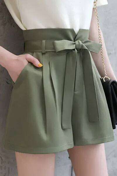 Shorts Womens Elegant Work Office High Waist Pleated Slim Fit Straight Minimalist Business Daily Black Gray White Beige Chic XJ260206