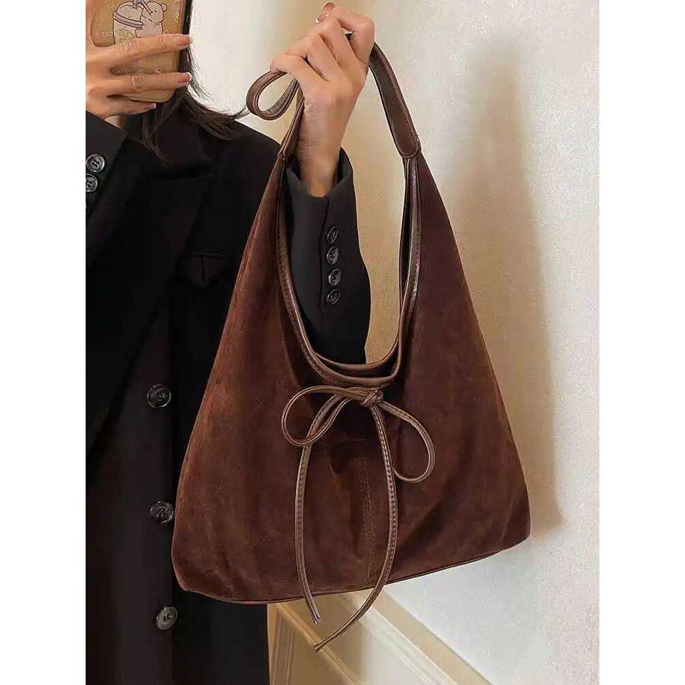 Bow Tote Bag For Women 2024 New Trendy Large Capacity Single Shoulder Bags Autumn Winter Casual Pu Leather Female Handbags Y260205