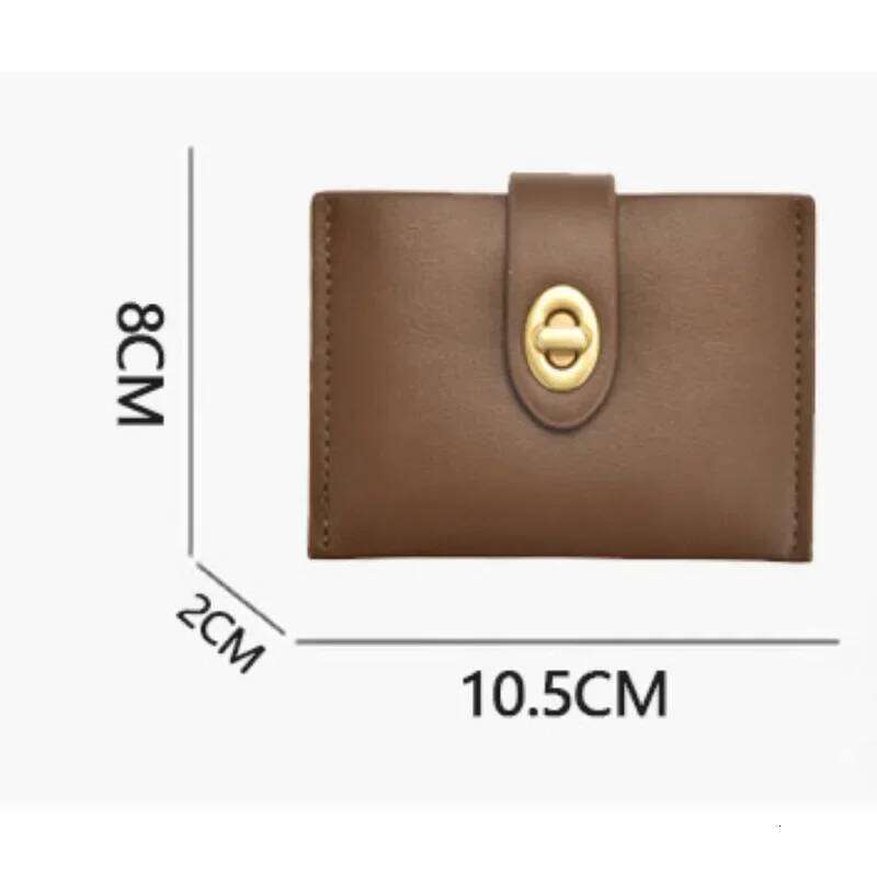 Women's Short Black Brown Minimalist Versatile Compact Card Bags Coin Purse Money Wallet Monedero Mujer Billetera Y260206