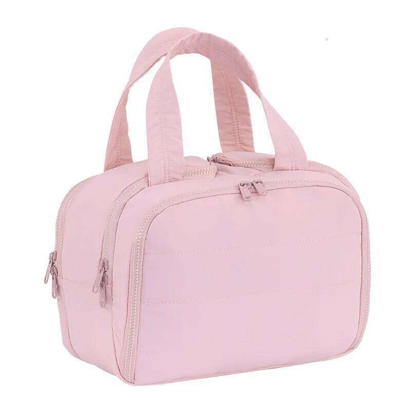 Double Zipper Multi Pocket Partition Makeup Large Capacity Travel Essential cosmetic Organizer Women's Portable Storage Bag Y260206