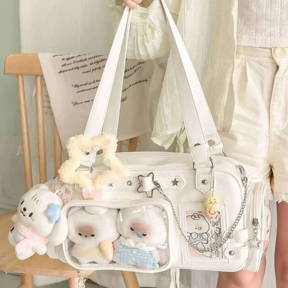 New Y2k Star Chain Ita Cute Girl Comic Exhibition Transparent Shoulder Large Capacity Crossbody Bag DIY Display Handbags Z260207 - view 7