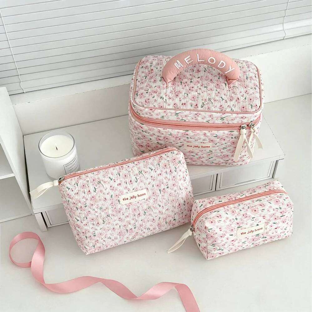 Organizer Cosmetics Pink Gifts for Women Makeup Clutch Vanity Toiletry Bag For Traveling Cosmetic Pouch Large Y260206