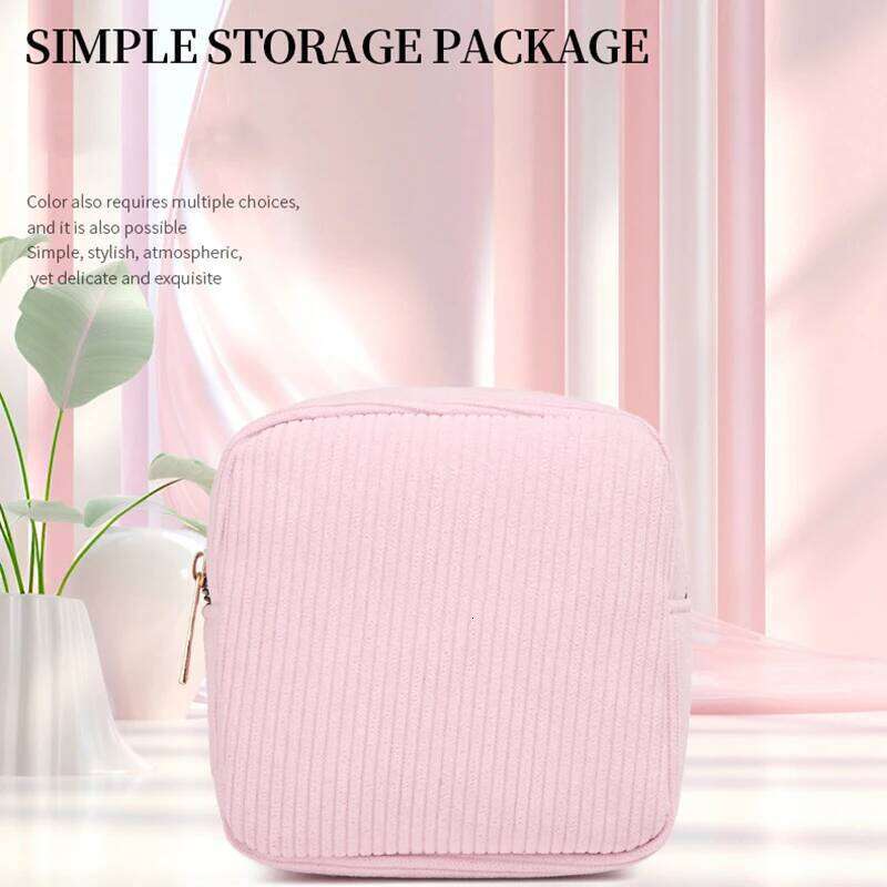Ins fashion Plush Mini Cosmetic Storage Pouch Women Portable Makeup Lipstick Sanitary Napkins Travel Organizer Bags Small Bag Y260206