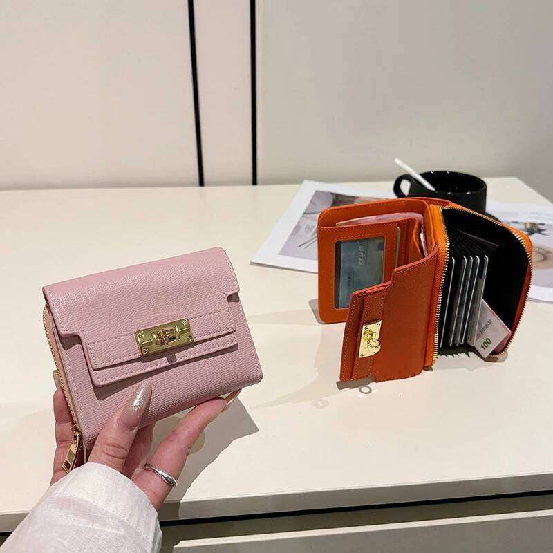 New 2025 PU Fashionable Multifunctional Women's Coin Purse Card Holder Two-In-One Large Capacity Document Clutch Handbag Y260206