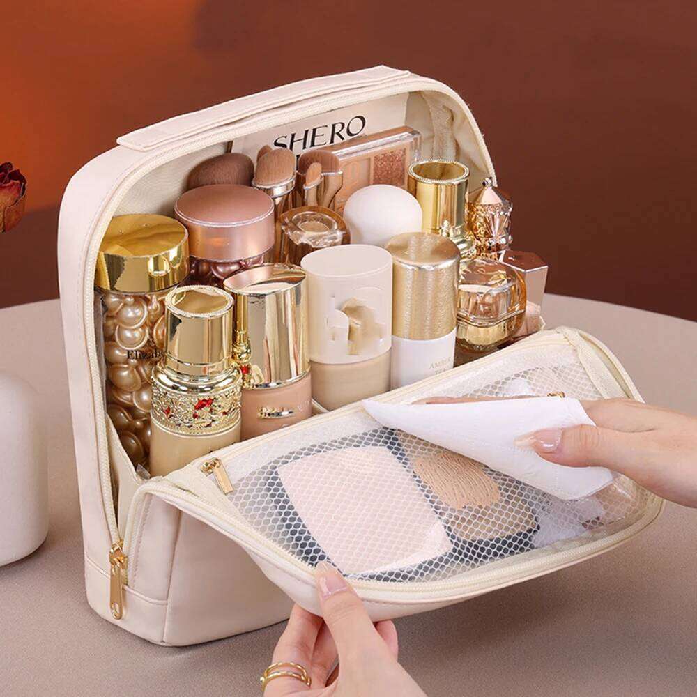 Large Traveling Brushes Wash Bag Organizer for Handbag Inner Pouch Makeup Cosmetics Organizers Bags Y260206