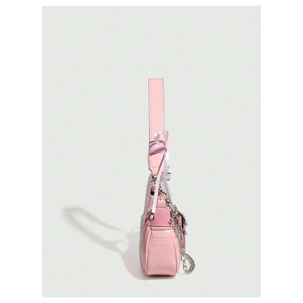 Women'S Shoulder Y2k Star Embroidery Underarm Bag Mini Chain Hobo Purses Punk Trendy Handbag 2025 New Y260205