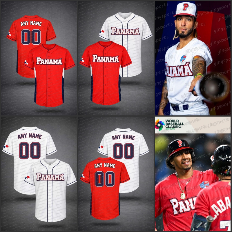 Custom 2026 World Baseball Classic WBC Jerseys Panama Dario Agrazal Logan Allen Miguel Amaya Alberto Baldonado Jaime Barria Bernal Bethancourt Bradfield Espino 22