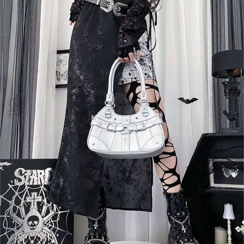 JIAERDI Harajuku Star Ita Women Double Strap Adjustable Clear Leather Tote Purse Subculture Daily Versatile Shoulder Bag Y2K Z260207 - view 3