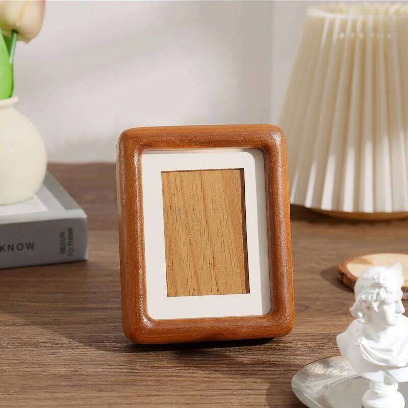 Solid Wood Photo Frame Mortise Tenon Joint Design, Walnut and Teak Round Corner Picture Frame, Perfect Couple Gift S260205 173