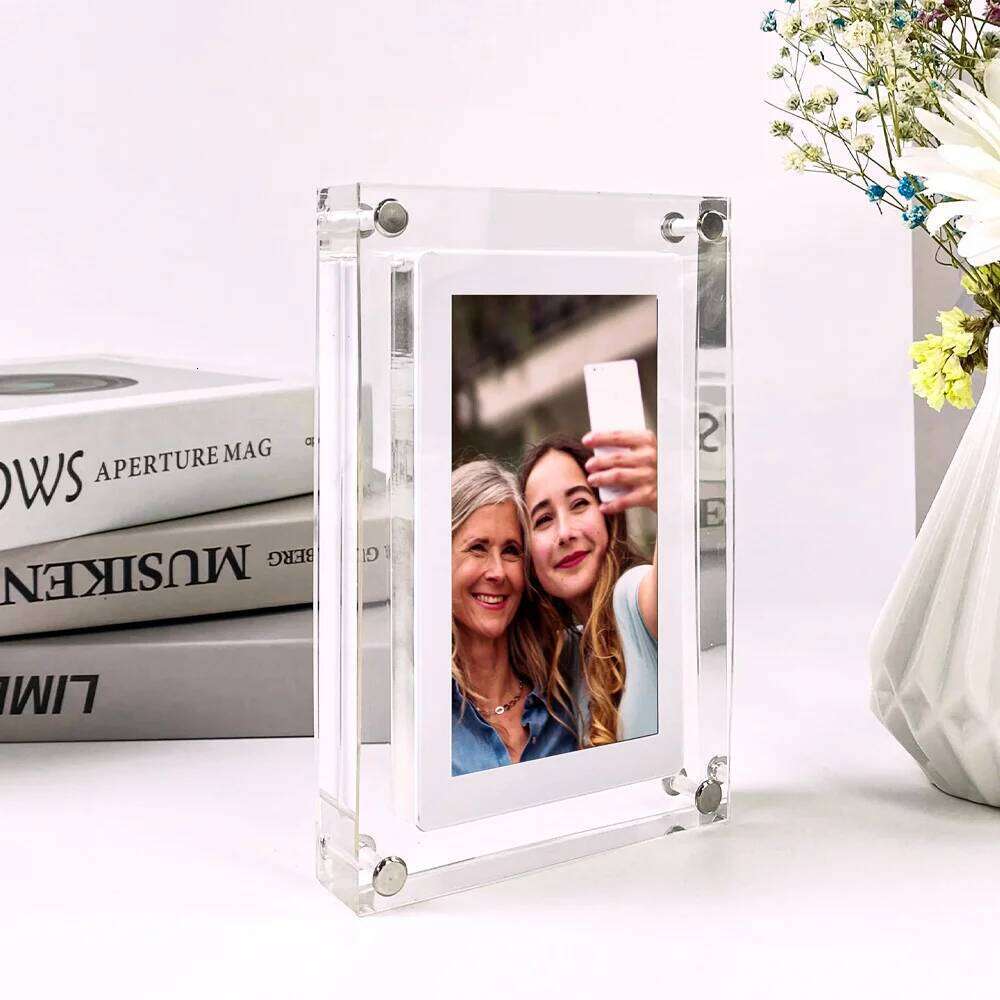Acrylic Photo Frame 5/7 Inch 1000mAh Vertical Display IPS Screen 4G Memory Battery Porta Retrato Digital S260205