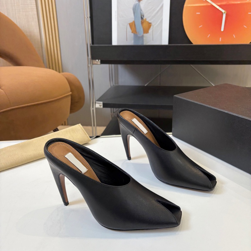 spike high heels supple Slippers inleather peep toe shoes alaialies alaya square toe slip on Stylist Shoes mules sandals ck122